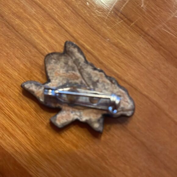 Painted Coconut Shell Pin - Picture 2 of 5